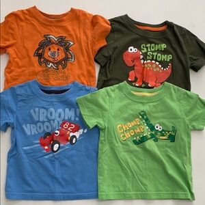 Bundle Jumping Beans Short Sleeve Tees - Orange, Green, Blue, Brown 18m Boys